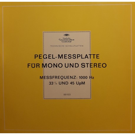 Pegel-Messplatte Fur Mono Und Stereo (Deutsche Grammophon) (Test LP)