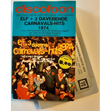 Various ‎– Elf + 3 Daverende Carnavals-Hits '74 (Cassette)