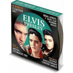 Elvis Presley Coasters Made From Real Vinyl - Set Of 4