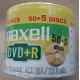 Maxell DVD+R 4.7GB/120 Min. (50 + 5 stuks)