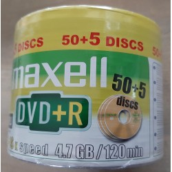 Maxell DVD+R 4.7GB/120 Min. (50 + 5 stuks)