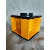 Vintage roterende cassettehouder / Retro cassettecarrousel, Geel