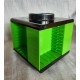 Vintage roterende cassettehouder / Retro cassettecarrousel, Groen