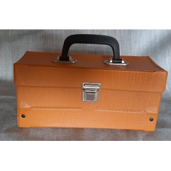 Vintage Muziekcassette opbergkoffer (Oranje)