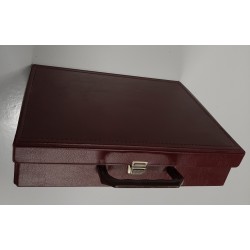 Vintage Muziekcassette opbergkoffer (bordeaux rood)