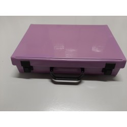 Vintage Muziekcassette opbergkoffer (roze)