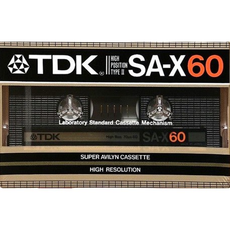 TDK- Super Avilyn Blank Cassette, SA-X-60