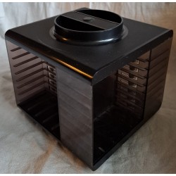 Vintage roterende cassette houder / Retro cassette carrousel, Rook