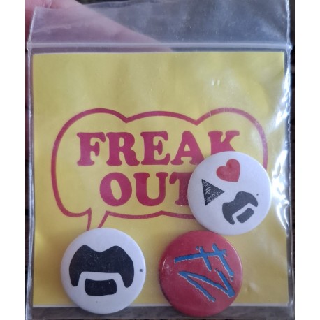 Frank Zappa - set of 3 vintage buttons