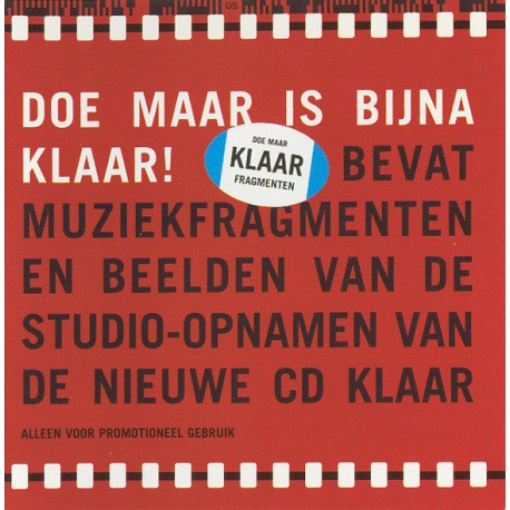 Doe Maar ‎– Doe Maar Is Bijna Klaar!