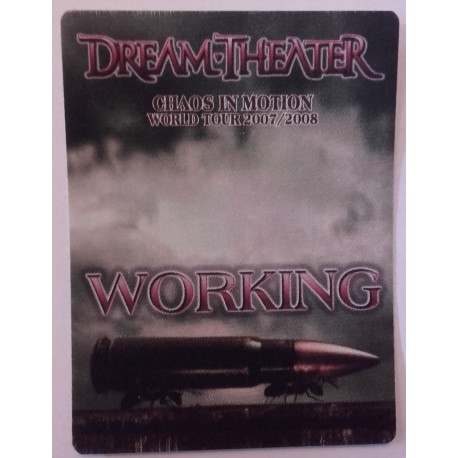 Dream Theater - Chaos In Motion World Tour 2007/2008 - Backstage Pass